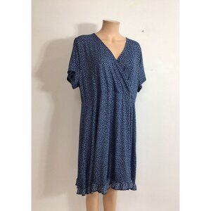 Boho Floral Wrap Dress Womens 2X